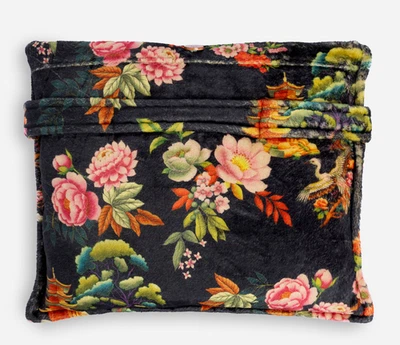 NWT JOHNNY WAS SOUNDBATH REVERSIBLE TRAVEL BLANKET 68X53 FLEECE W/ BAG - Image 1 of 4