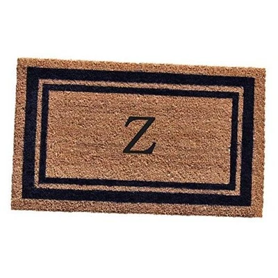  153001830Z Felpudo Monograma Borde Azul Oscuro 18" x 30" (Letra Z)  Foto 1 de 3