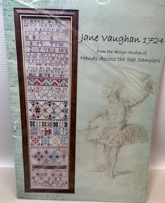 Hands Across The Sea Samplers JANE VAUGHAN 1724 Cross Stitch Pattern Booklet - Image 1 of 3