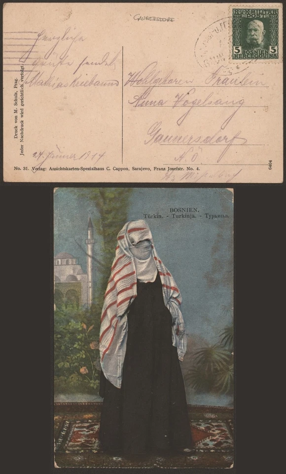 Bosnia 1914 - Field Post Postcard C205 - Image 1 of 1