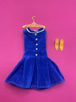 Vestido Barbie Francie Vintage PAK Azul Pana Amarillo Recorte Japón Tacones Difíciles de Encontrar Foto 1 de 4