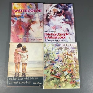Konvolut 4 Aquarellbücher - Portraits, Menschen, Kinder Kunstführer & Techniken - Bild 1 von 24
