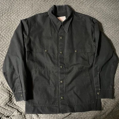 C.C. Filson Co. Vintage Black Hunting Jacket Size M Cotton Button Front - Image 1 of 4