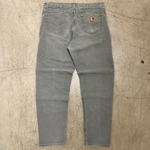 Vtg Carhartt B72 MOS Canvas Work Pants Green USA Made Y2K 2000 38x33 - Picture 1 of 10