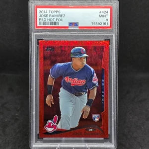 2014 Topps JOSE RAMIREZ Red Hot Foil RC #424 PSA 9 - Bild 1 von 2