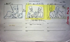 Kid 'n Play (TV-Serie) 1990 Produktion handgezeichnet Storyboard Marvel Productions - Bild 1 von 2
