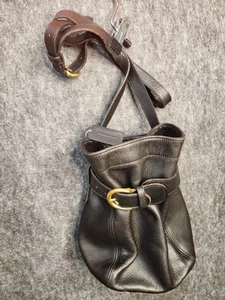 Bolso de cuero Coach Bucket Hobo de colección cuero negro con cinturón Soho 4156 cartera de moda - Imagen 1 de 12