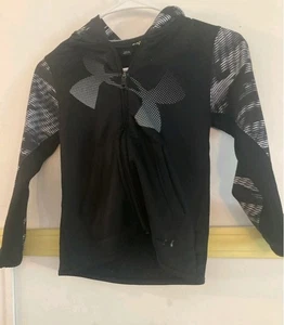 Under Armour Giacca con Cappuccio e Zip Ragazzo Ragazzo Taglia 6 Nero e Grigio - Foto 1 di 4