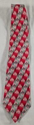 Corbata Ohio State Buckeyes Para Hombre Corbata Roja Gris Seda Águilas Alas Colegial OSU Foto 1 de 3