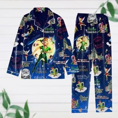 Peter Pan Tinker Bell We Wish You Have A Merry Christmas Neverland Pajamas Set - Изображение 1 из 2