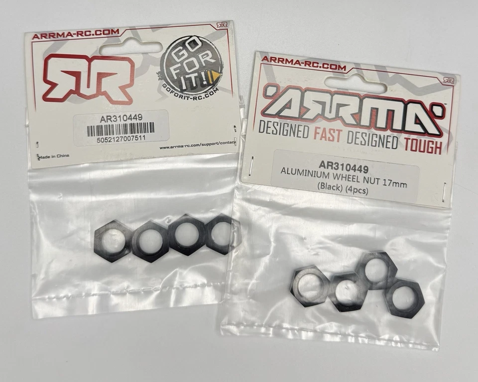 ARRMA Wheel Nuts 17mm Aluminum Black Typhon (4) Araar310449
