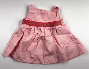 Bitty Baby Dress Girls Size Pink Sleeveless Floral Embroidery Doll Clothes - Picture 1 of 6