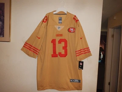 BROCK  PURDY #13  SF 49ERS  GOLD  JERSEY WITH SF  PATCH   3XL - Image 1 of 4