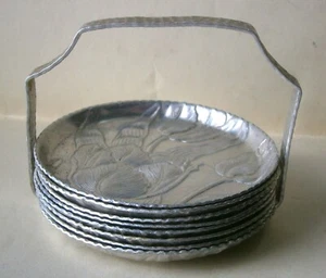 Mid Century Aluminium Untersetzer Set - Bild 1 von 4