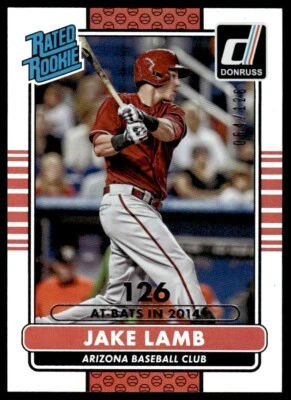 2015 DONRUSS RATED ROOKIE AT BATS /126 Jake Lamb /126 Arizona Diamondbacks #44 - Image 1 of 2