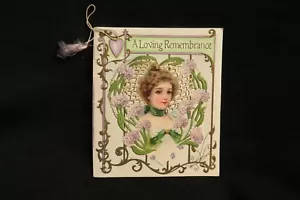 Folleto vintage victoriano lila recuerdo San Valentín novedad finales de 1800 - Imagen 1 de 10