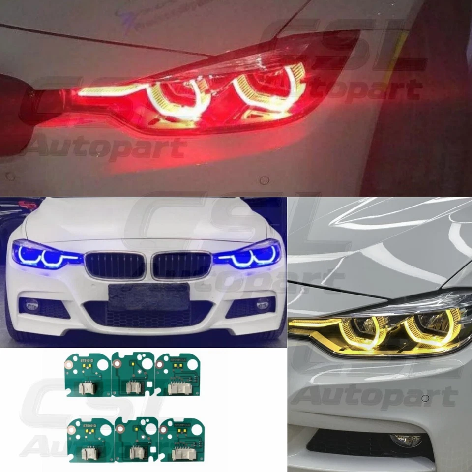 Angel Eye DRL LED Borads For BMW F30 LCI 320iX 340iX 330iX 2016-2018 Headlight - Image 1 of 1