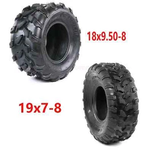 Front Rear ATV Tires 19x7-8 18x9.5-8 18x9.50-8 For 8" Rim Mini Bike Go Kart Quad - Picture 1 of 1