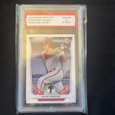 RHYS HOSKINS RC 2014 BOWMAN DRAFT PICKS ROOKIE#DP122 GEM GMA10!-PHILLIES 1B RC - Image 1 of 2