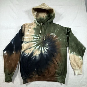Pawz Hoodie Womens S Tie Dye Camo Swirl Sweatshirt Dog Paw Print Pocket Hood - Picture 1 of 19