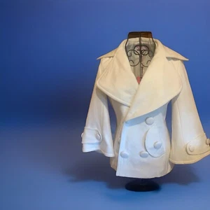 GASP NWT CREAM UNIQUE WARM QUALITY EYE TURNER JACKET COAT ICONI RRP $320 size S - Picture 1 of 12