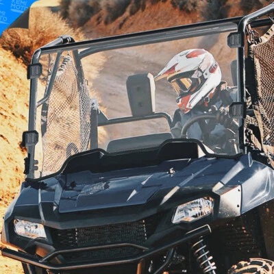 UTV Front Windshield Scratch-Resistant for Honda Pioneer 700/ 700-4 2014-2025 - Image 1 of 4