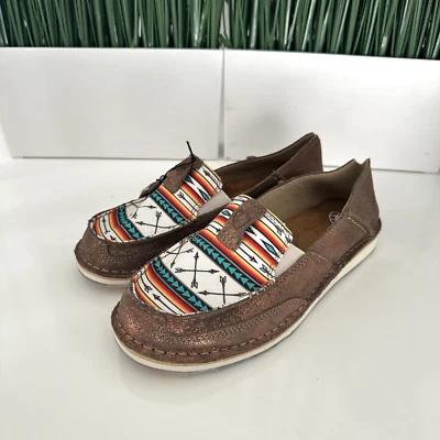 Ariat Cruiser Rose Gold Arrow Slip On Womens Shoes Aztec 10046918 Size 9 - Image 1 of 4