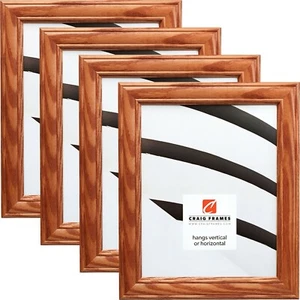 Craig Frames Wiltshire Ash 595, 1.25" Natural Brown Wood Picture Frame 4-Pack - Picture 1 of 9