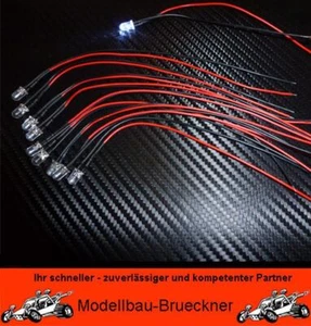 10 ud. LED 5 mm BLANCO 6 - 12 voltios listo soldado con cable iluminación coche coche coche - Imagen 1 de 1