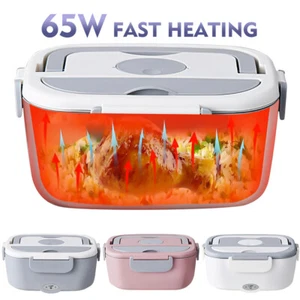 110V/12V Electric Heating Lunch Box Portable Car Office Food Warmer Container US - Picture 1 of 23