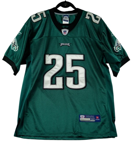 LESEAN MCCOY Philadelphia EAGLES Football REEBOK Sewn Size 50 Jersey NFL Green Cover