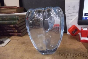 Lovely Vintage Decorative ORREFORS VICKE LINSTRAND ICE BLUE GLASS VASE - Picture 1 of 7