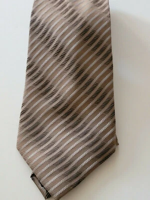 VESUVIO NAPOLI 100% Seda Hombre Corbata Marrón con Tono Azul Foto 1 de 2