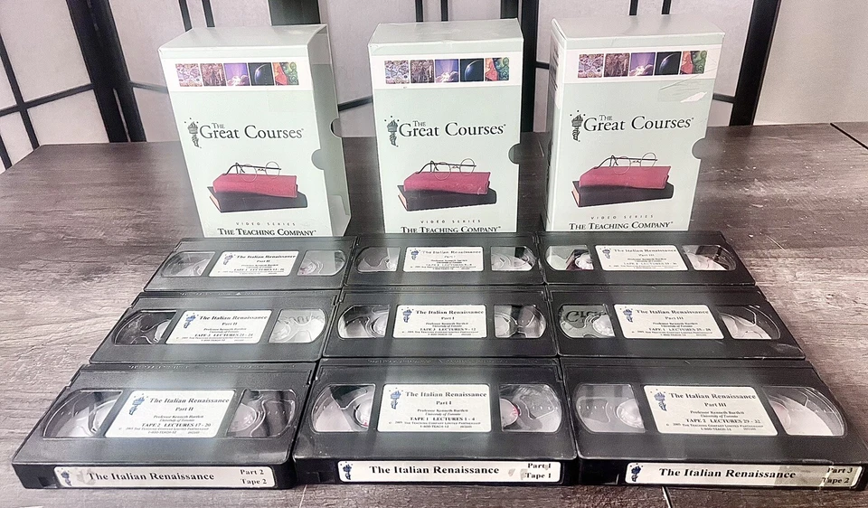 Great Courses Set 9 VHS ARTISTS of the ITALIAN RENAISSANCE Lectures - Image 1 of 3