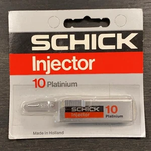 SCHICK INJECTOR Pack 10 Lames PLATINIUM Cartouches Rasoir VINTAGE Original Razor - Imagen 1 de 2