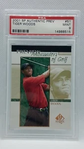 Tiger Woods 2001 Upper Deck SP Authentic Golf Preview Rookie PSA 9 MINT  - Bild 1 von 2