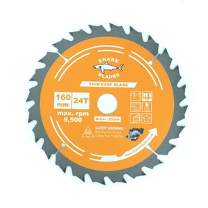 Hojas de Tiburón 160mm x 24T TCT Hoja de sierra circular inalámbrica para DeWalt Makita ETC - Imagen 1 de 5