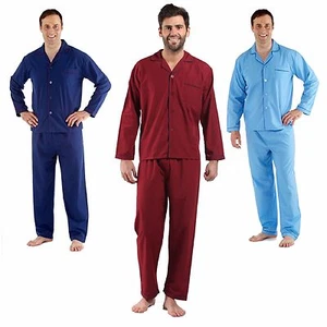 Herren Pyjama Set POLY BAUMWOLLE S M L XL XXL und Big Übergrößen 3XL 4XL 5XL - Bild 1 von 8