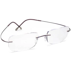 Silhouette Eyeglasses 6623 40 6103 Patterned Purple Rimless Austria 53[]19 140 - Picture 1 of 6