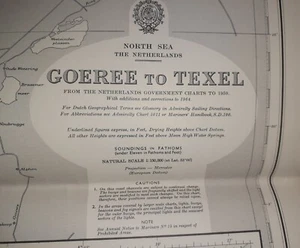 Vintage Admiralty Chart Goeree to Texel No. 2322 The Netherlands. - Picture 1 of 8