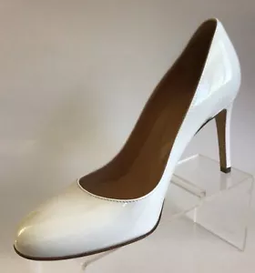 NUOVE DÉCOLLETÉ SERGIO ROSSI in pelle verniciata punta di mandorle, bianche (taglia 34) - prezzo al dettaglio $725,00 - Foto 1 di 12