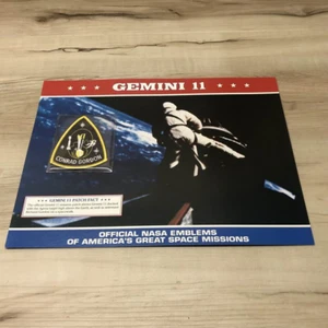 Vintage Official NASA Emblem Patch GEMINI 11 With Mission Data Card - Picture 1 of 3
