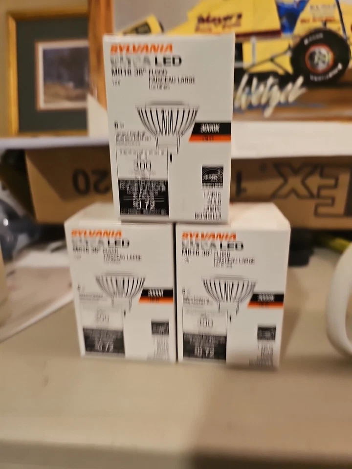 3  Sylvania MR16 Ultra LED 6 Watts Indoor / Outdoor Dimmable Light Bulbs - Image 1 of 1