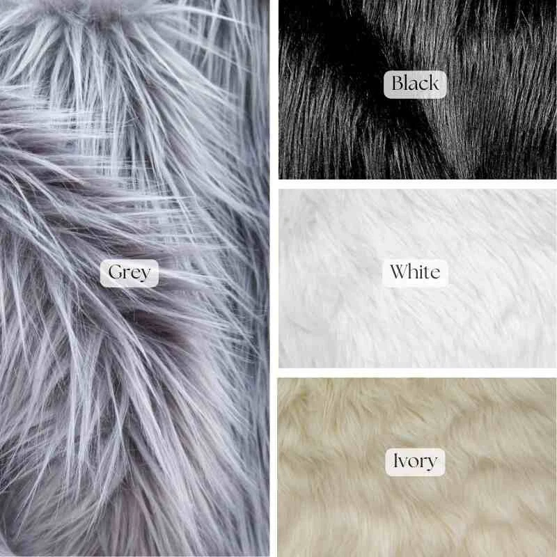 Fluffy Shaggy Faux Fur Fabric – 60” Wide by the Yard for Home & Fashion - Image 1 of 4
