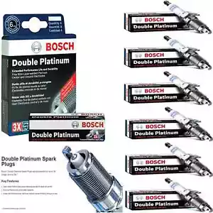 6 bujías Bosch doble platino para BMW 535I XDRIVE L6-3,0 L 2011-2016 - Imagen 1 de 3