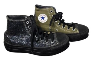 Converse Chuck Taylor All Star Womens Green Black High Platform Glitter Shoes 6 - Bild 1 von 12