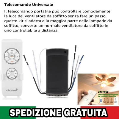 Telecomando Kit e Timer Telecomando Wireless Lampada Ventilatore a Soffitto - Immagine 1 di 4
