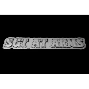 SGT. AT ARMS Pin Silver Tone Quality Jacket Vest Hat Pin - Picture 1 of 3