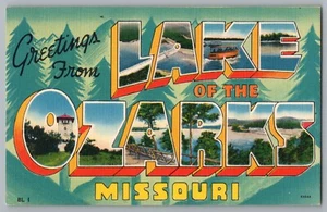 Postal saludos desde el lago de los Ozarks, Missouri, carta grande - Imagen 1 de 2