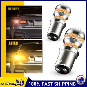 2X AUXITO BAY15D TURN SIGNAL INDICATOR LIGHT 1157 CANBUS LED BULB GLOBE AMBER - Picture 1 of 14